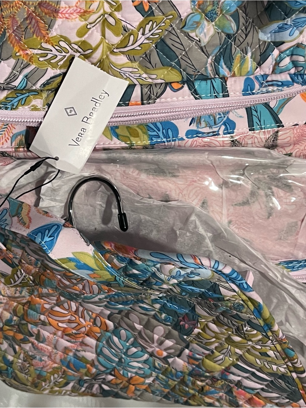 Vera Bradley Hanging Travel Organizer rain forest canopy tropical plant print